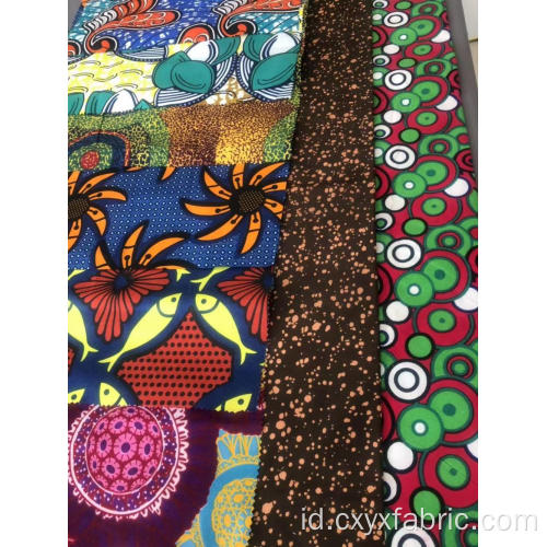 Kain cetak lilin Polyester Afrika